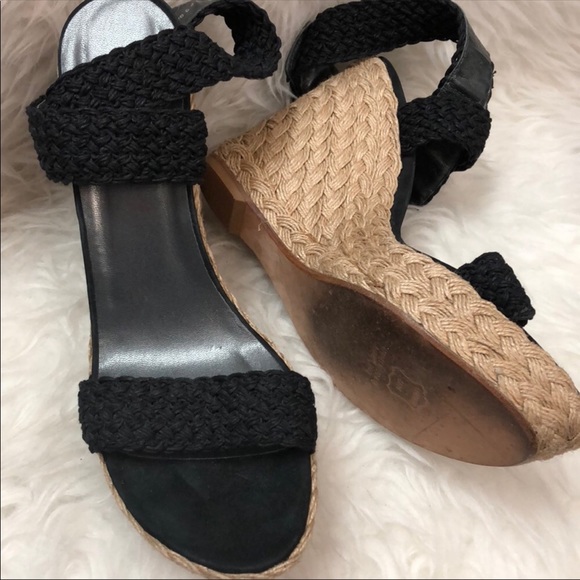 Stuart Weitzman Leather Espadrille Sandal Wedge - Picture 5 of 8